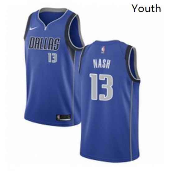Youth Nike Dallas Mavericks 13 Steve Nash Swingman Royal Blue Road NBA Jersey Icon Edition